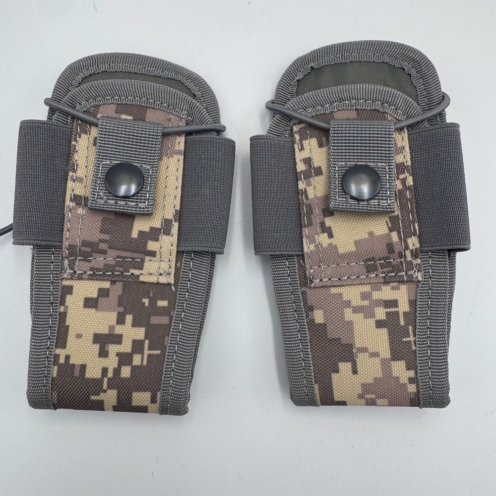 Set of 2 Tactical Magazine Pouches Digital Camo Grey Nylon Mag Holders - Picture 1 of 10